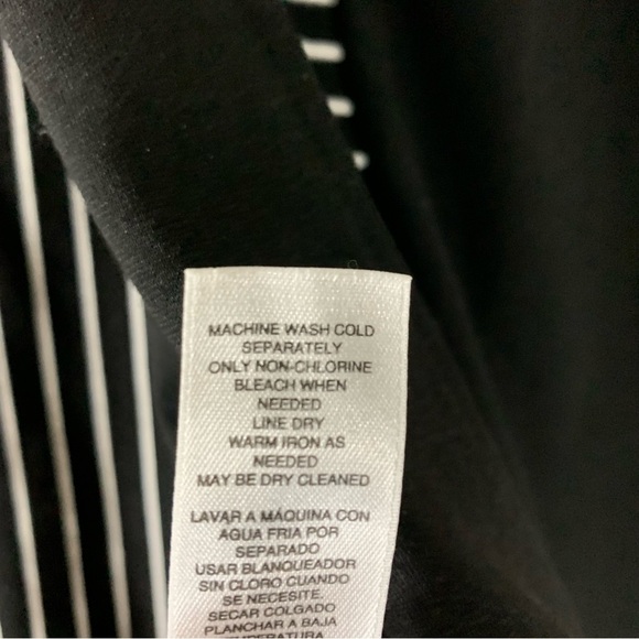 2/$35 Chico’s Black White Striped Drape Blazer - Picture 14 of 14